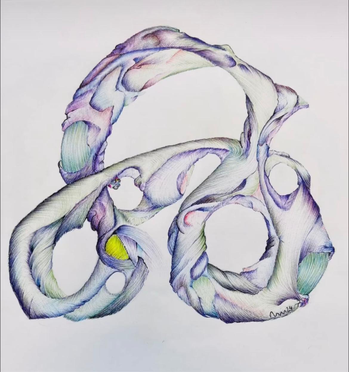 Des de la llum — Tècnica mixta tinta i grafit