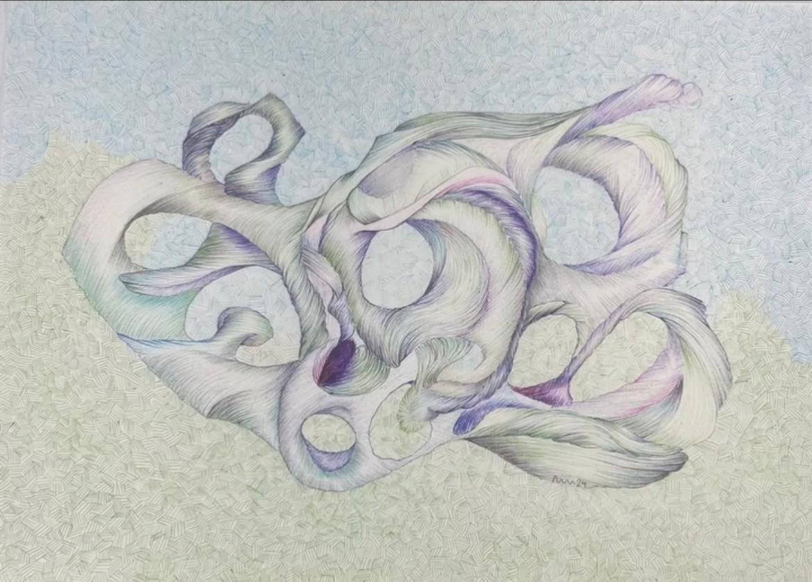 L'orella que no sent — Tècnica mixta tinta i grafit