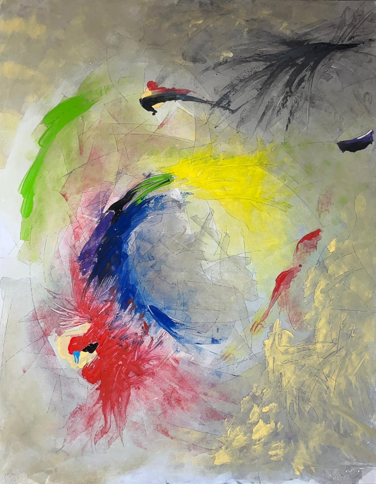 Llindar de llum — Acrílic sobre taula