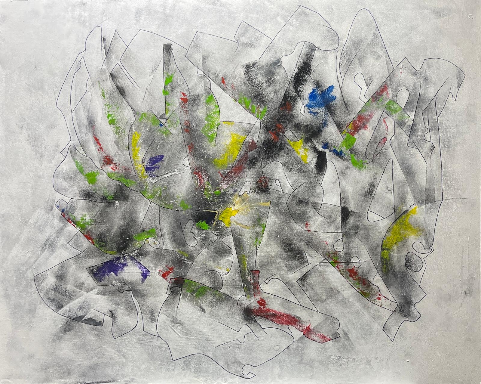 Al ralentí — Acrílic sobre taula